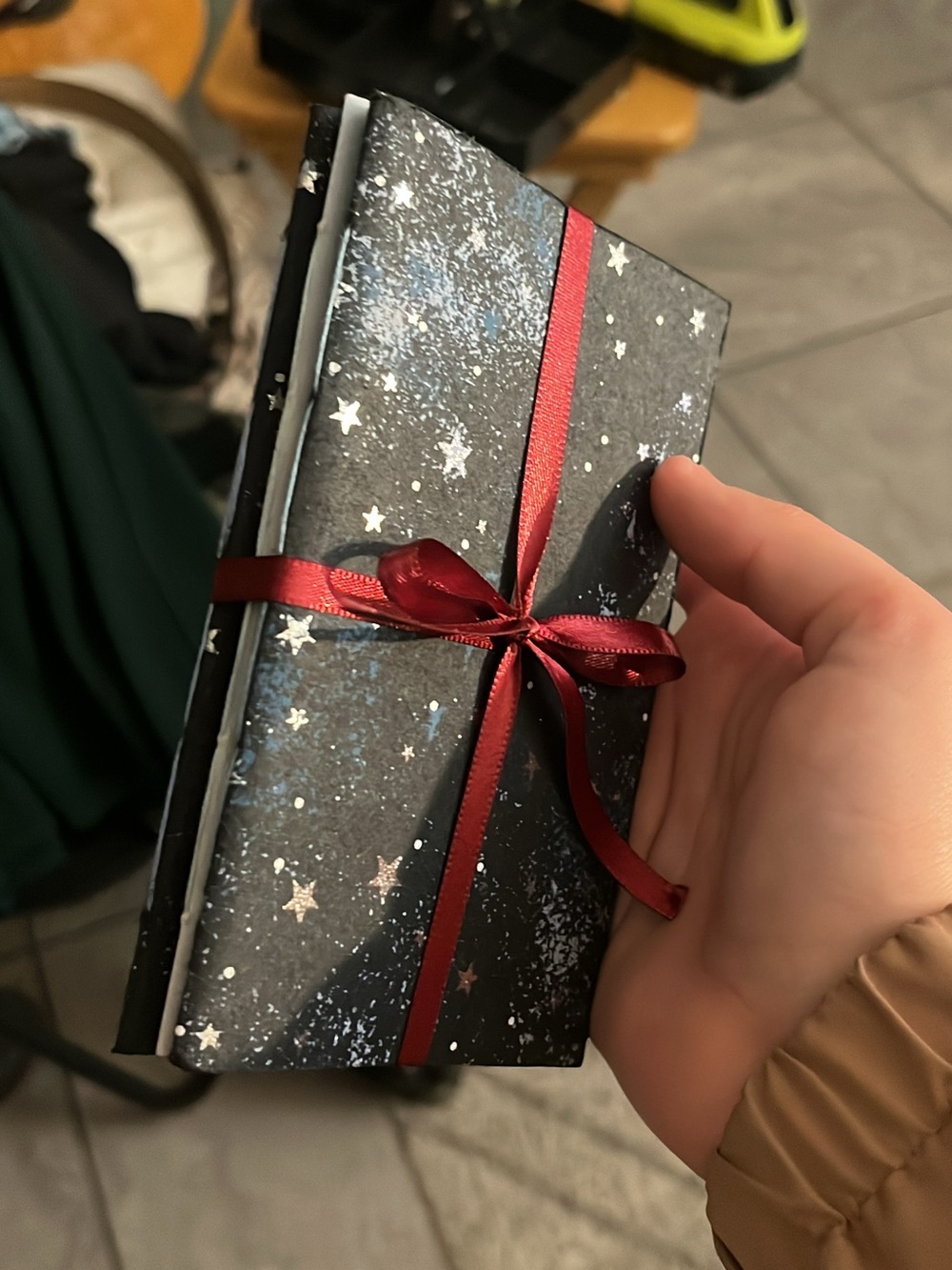 Set of 3 Handmade Mini Notebooks Star Theme gift 24-pages dotted paper